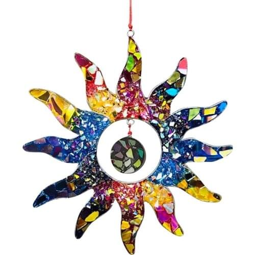 Acrylic Rainbow Sun Decoration Pendant Window Decorative Hanging Ornament For Home Garden Patio Courtyard Wall Art Decor