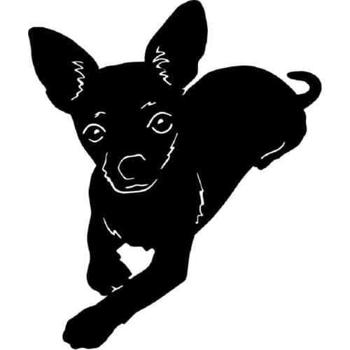 Dawasaru Chihuahua Pet Dog Car Stickers Lovely Vinyl Decal Car Styling Truck Accessories,15cm*12cm