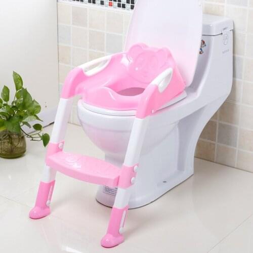 Baby Toddler Potty Toilet Trainer Safety Chair Step with Adjustable Ladder Infant Toilet Folding Abattant WC Toilet Urinal Seat