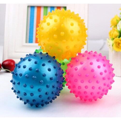 EHBqna 16cm Kids Inflatable Ball Rubber Toy Baby Cartoon Thorn Large Balloon Developmental Children Ball Interactive Games Toys