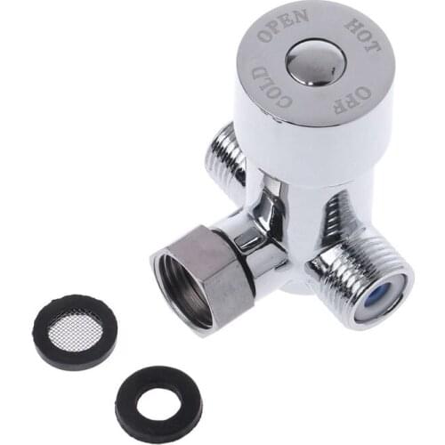 G1/2\" Hot & Cold Water Mixing Valve Thermostatic Mixer Two In & One Out