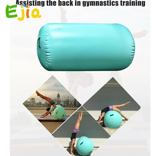 120x60cm Diameter Air Roller Gymnastics Inflatable Air Track Tumbling Mat with Air Pump for Gym and Home Use, Gymnastic training
