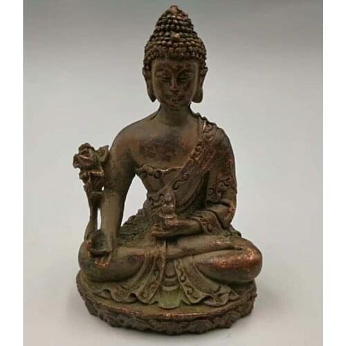 Collection Archaize Brass Medicine Buddha Crafts Statue