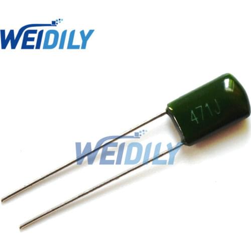 100PCS/LOT 100V 2A471J 470pF 0.47nF 2A471 Polyester Film Capacitor Capacitance