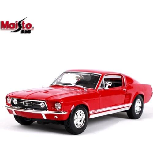 Maisto 1:18 1967 Ford Mustang GTA car alloy car model simulation car decoration collection gift toy Die casting model boy toy