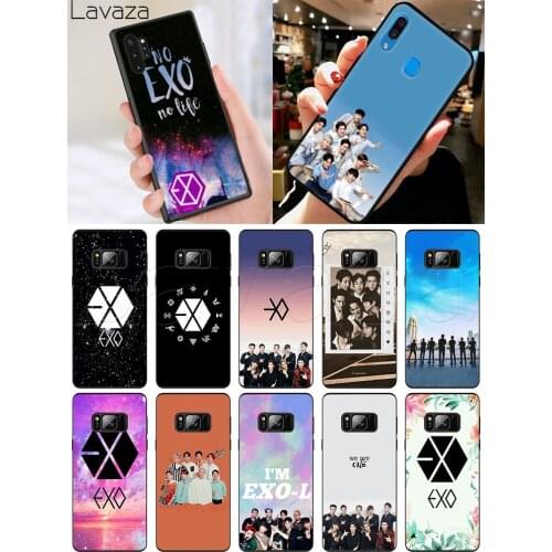 Lavaza EXO band k-pop kpop Soft Silicone Case for Samsung S6 S7 Edge S8 S9 S10 Note 8 9 10 Plus