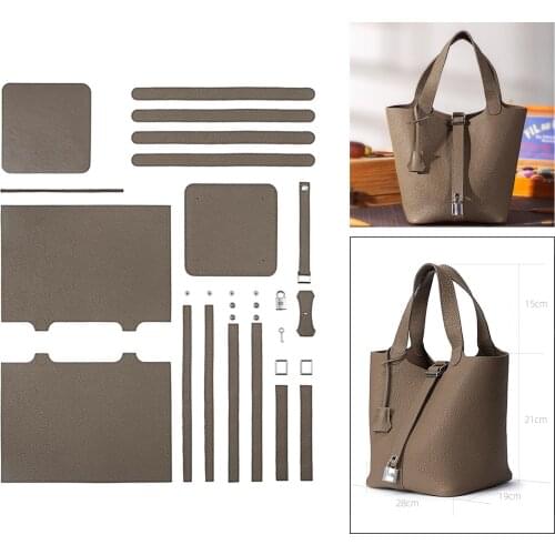 DIY Leather Handbag Making Kit Totes Purse Bag Pre-cut Leathercraft Supplies