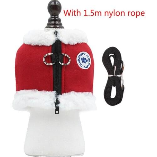 Dog Harness,Pet Autumn Winter Style with Fleece Chest Strap,Comfortable and Warm Pet Harness,Vest-Style Dog Hand Holding Rope