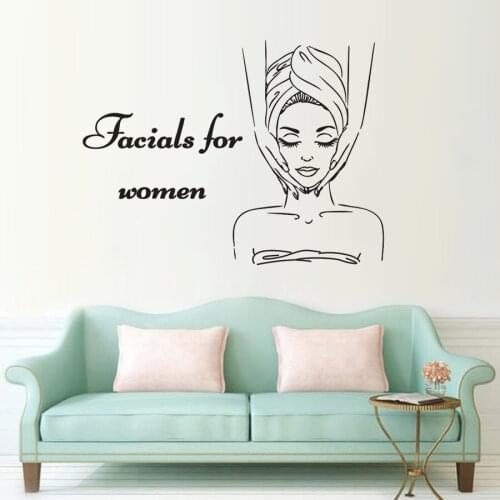 Salon Wall Sticker Women Spa Store Wall Decal Beauty Salon Decor Body Vinyl Grooming Store Wall Art Sticker Removable Mural Z047