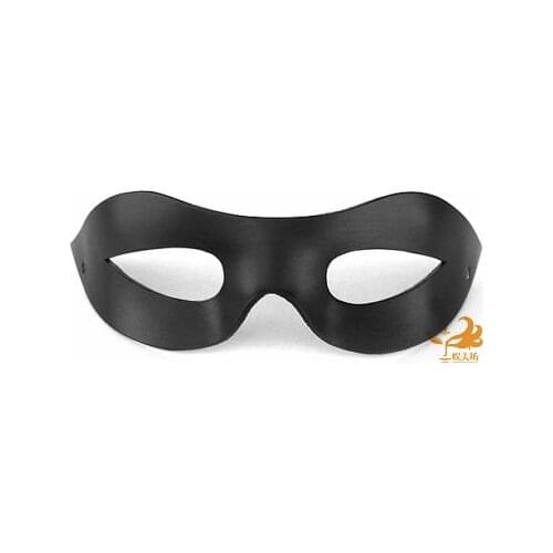 Real Leather Eyewear Men Women Half Face Eye Mask for Night Dance Ball party Adult Masquerade Cosplay game Swordsman mask