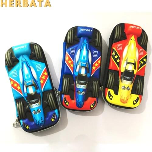 NEW Student EVA Cute Car Pencil Case Cartoon Zipper Large Capacity Pen Bag Stationery Material Escolar School Office Papelaria