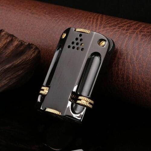 ZORRO Creative Personality Retro Pure Copper Grinding Wheel Lighter Unusual Kerosene Lighter cigarette Lighters Gadgets For Men