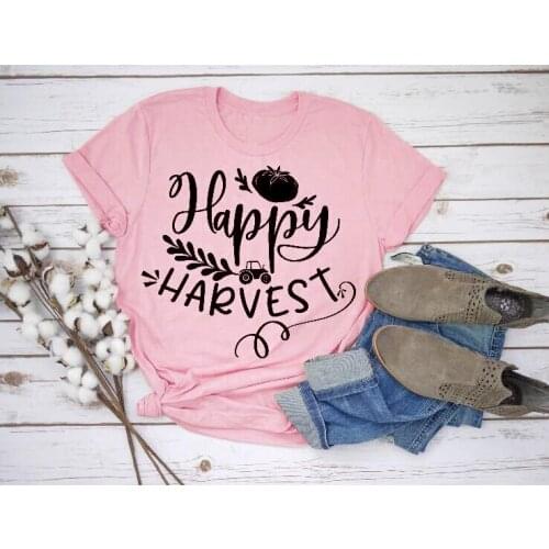 Happy Harvest Autumn Shirt cute tomato pumpkin funny graphic fashion new trend street style t-shirt grunge aesthetic tumblr tees