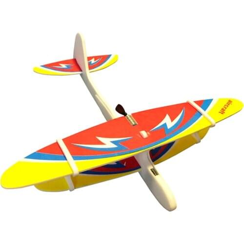 Rechargeable Manual Throwing Aircraft Airplane Electric Glider Toys For Kids Outdoor Toy Soft Collision Aircraft Random Color