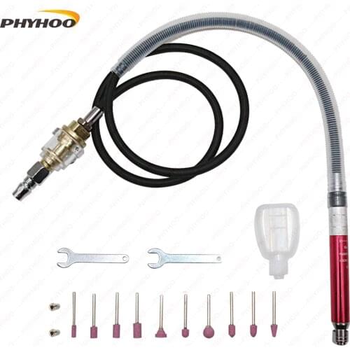 PHYHOO 16 in 1 Micro Air Grinder Kit Professional Pneumatic Tools for Grinding Cutting Carving Engraving 56000RPM Rotary Tool