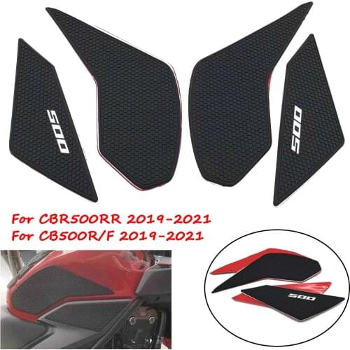 Motorcycle Gas Tank Side Grip Traction Knee Protector Sticker Anti Slip Pad For Honda CBR500RR CB500R CB500F CB500 R/F 2019-2021