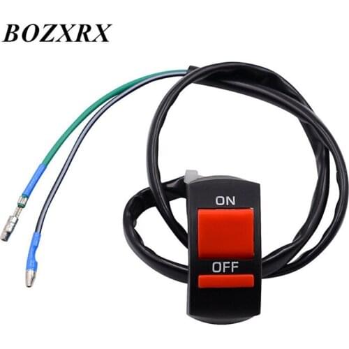 BOZXRX 7/8" 22mm Handlebar Fog Light Switch Motorcycle Headlight Switch ON/OFF Button Light Switch Motorbike Refit Accessories