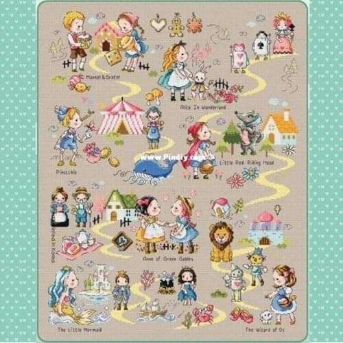 Light coffee aida Stich Cross Stitch Kits Craft Packages Cotton Fabric Floss Counted New Designs Needlework Embroidery