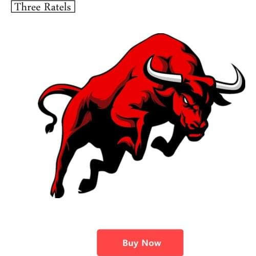 Three Ratels TZ-071 16.3*13cm 1-5PCS red of bull car sticker car stickers jdm red car stickers