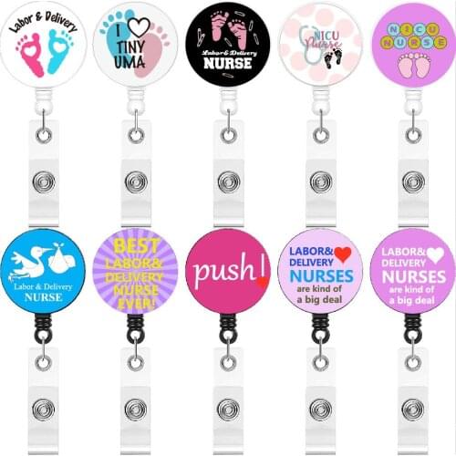 Delivery and Labor Multiple Models Retractable ID Badge Reel With Metal Clip