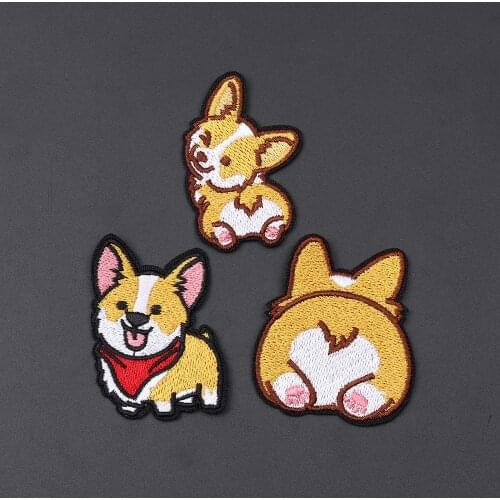 High Quality Cute cartoon animal Kirky DIY Applique Embroidery Patch Sew On Animal Bags Patch Iron On for Clothes Patches