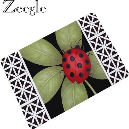 Zeegle Rubber Rug Non-slip Doormat Kitchen Mats Living Room Bathroom Carpet Outdoor Front Door Mats Foot Rug