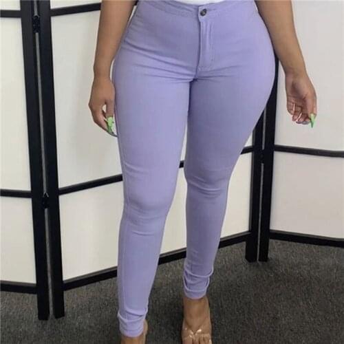 Women Pencil Pants Casual Solid Color Leggings Ladies Quality Elastic Ankle Length Pants Ladies Fashion Slim Pencil Pants New