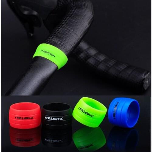 1 Pair Bicycle Handlebars With Fixed Ring Road Bike Handlebar Plugs Non-slip Rubber Silicone Plugs Waterproof And Wear-resistant