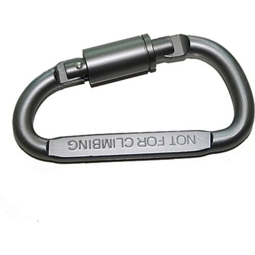 1pcs D Shaped Locking Carabiner Snap Hook Keychain Outdoor Activities Aluminum Alloy