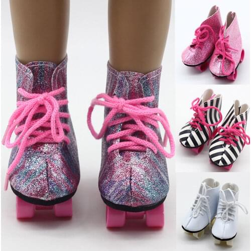 18 Inch Girl Doll Snow Boots Skating Sport Shoes Fit 43cm Baby Doll Skating Shoes For The Kids Best Gift