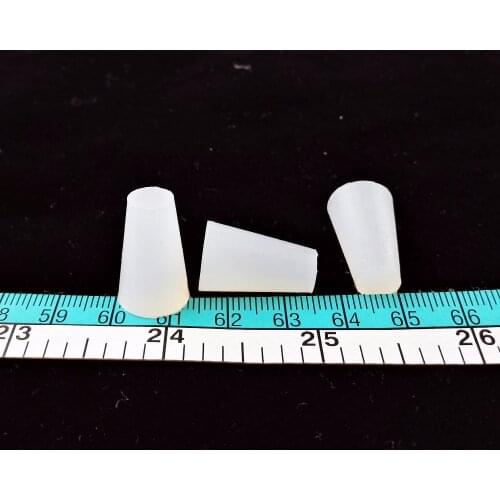 25pcs/lot 8.74mm X 11.13mm X17.48mm Silicone Rubber Cone Tapered Stopper Plugs Powder Coating Paint, Color Random