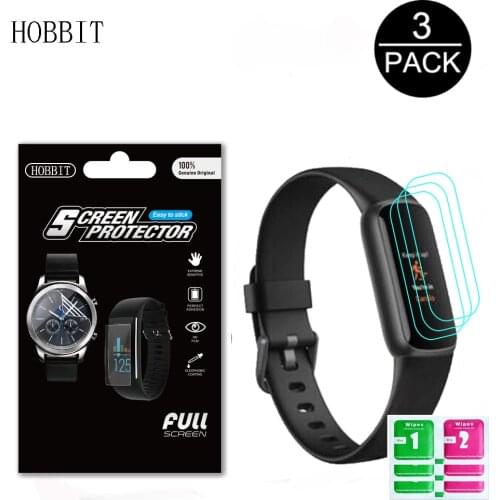 3Pcs HD Clear Water-proof Anti-Scratch Film For Fitbit Luxe SmartWatch Screen Protector Unthin Soft TPU Hydrogel Film Not Glass