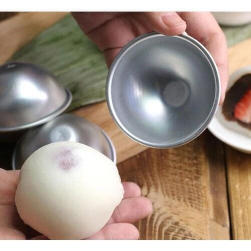 300pc Half Round 3D Molds Aluminum Sphere Bath Bomb Cake Pan Tin Baking Pastry Ball Mold 6 Size Can Choose