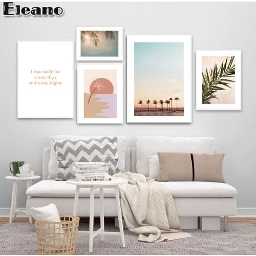 Abstract Landscape Leaves WALL HOME DECOR Living Room Aesthetic Wall Art Canvas Painting for Childrens Room Poster and Prints