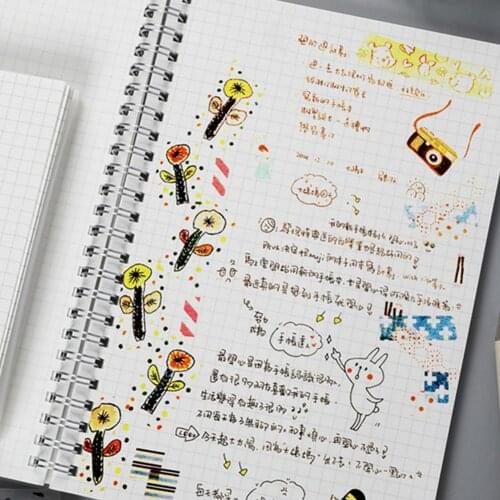 A5 A6 Loose Leaf Notebook Refill Spiral Binder Inner Page Diary Weekly Monthly Planner To Do List Line Dot Grid Inside Paper
