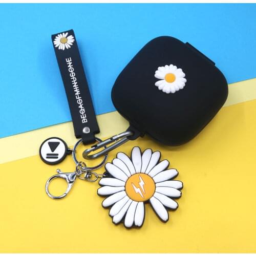 Cartoon Flower Protective Cases Earphone Accessories Wireless Bluetooth Headphone Cover for Beats Powerbeats Pro With Hook