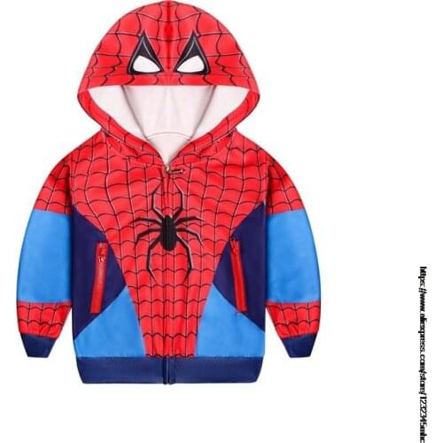 Disney spiderman boys hoodie cartoon spring autumn Sweatshirts girl coat boy new jacket long sleeve outerwear