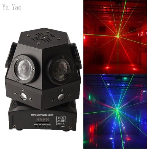 YaYao DJ Moving Head Beam Laser Light 4 in 1 Mushroom Unlimited Rotation DMX512 Control Is Suitable For Disco Party Stage Dance