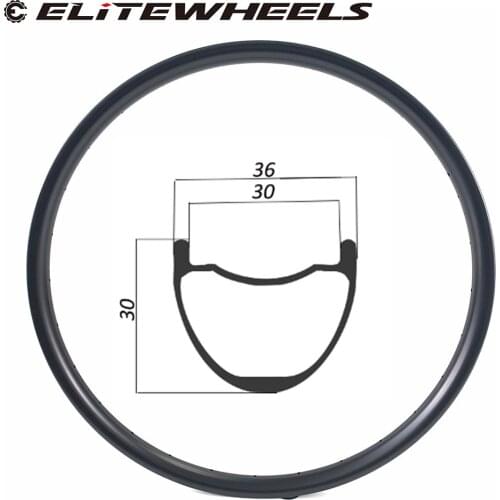 ELITEWHEELS Mtb Carbon Rim 29er 36mm Width 30mm Depth XC AM Mountain Bicycle Rims Hookless High Quality Carbon Fibe Bike Wheels