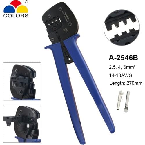 MC4 Solar Photovoltaic PV Cable Wire Connector Crimping Pliers 2.5-6mm2 14-10AWG with Locator Crimper Hand Tools A-2546B