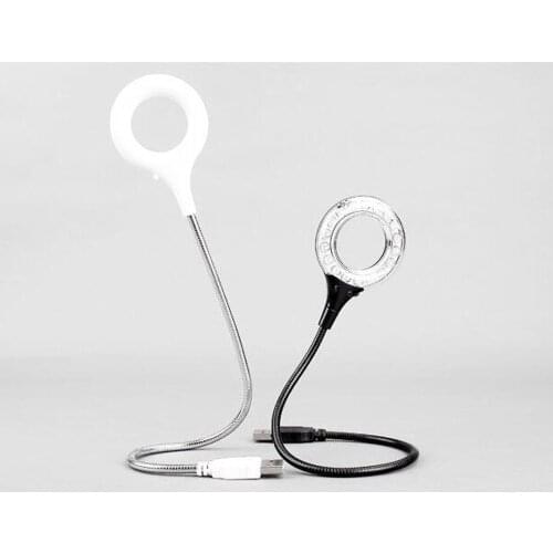 Gadget USB Lamp Light with Switch 18 LED Plug and play power Led Table lamp Reading Book Ring Light for laptop Foldable
