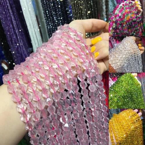 Natural Stone Faceted Scattered bead Transparent Quartz Crystal Small Beads for Jewelry Making DIY Necklace Bracelet Accessories