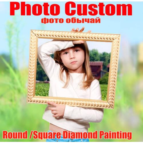 Huacan Photo Custom Diamond Embroidery Full Round Crystal Diamond Painting Cross Stitch Diamond Mosaic Kits Birthday Gift