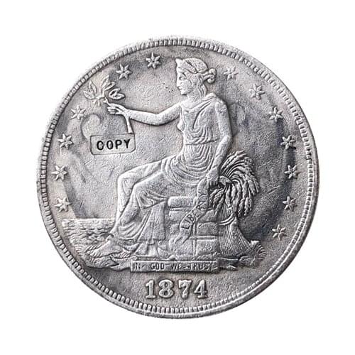 1874-CC Trade Dollar COIN COPY