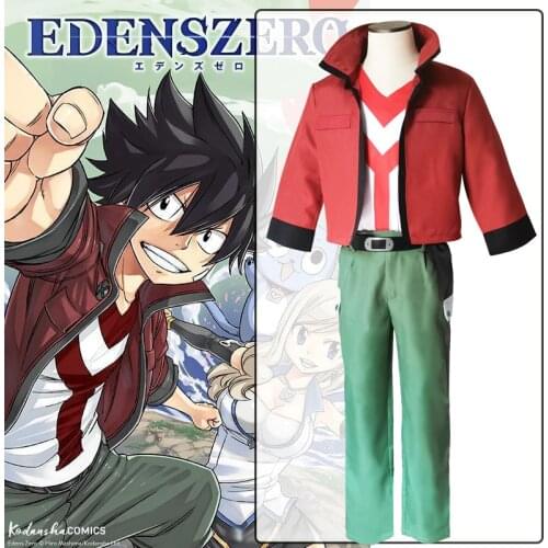 Anime Edens Zero Shiki Granbell Cosplay Costume Suit Adult Unisex Coat Jacket Top T-shirt Belt Waistband Pants Set Clothing