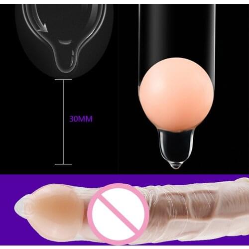 Sex Toys for Men Reusable Silicone Beads Condoms Ball Penis Enlargement Sleeve Head Attachment Adult Sex Product Accessories