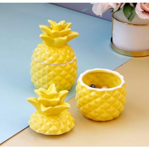 Fashion Creative Jewelry Storage Box Pineapple Shape Jewelry Box Storage Box Ring Earrings Necklace Container Casket Case