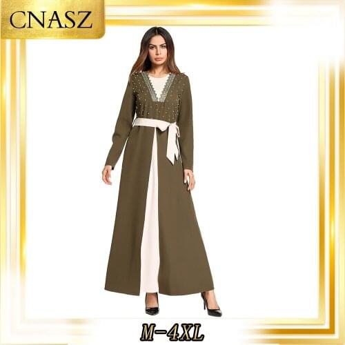 Muslim Dress Islamic Clothing dress Middle East Autumn abaya femme Gown Fashion Simple dress Arabian robe dress