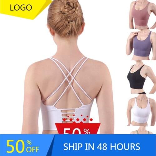New Large Size Sports Bra Womens Vest-Style Elastic Fitness Bra Wireless Push up Yoga Underwear Summer