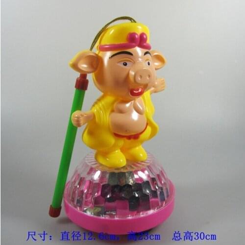 2021 new arrival plastic lantern music seven colors flashing all over the sky star mid-autumn festival gift toys for children